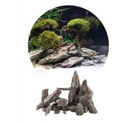 TM Aquatix Aquarium Rock Fish Tank Stones Natural Decoration Slates for Caves Shelters - Improves Water Parameters (5kg, Wood Stones)