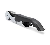 TM ELECTRON hocu007 Waiter's Corkscrew with Double Hinge, Blade, Bottle Opener and tirabuzón, Black