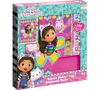 TM ESSENTIALS Gabby's Dollhouse Diamond Diary with Lock - DIY with Applicator Pen / 12.5 x 17.6 - Pink/Purple