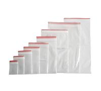 TM Maxx Polyethylene Zip Bags, Pack of 100, 6x8 cm, Transparent, Reusable, Food-safe, Zipper Closure