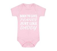 TM THREADS Born to Love Planes Baby Bodysuit, Cotton Unisex Gift, White Blue Pink, Infant Aviation Theme Romper (Pink, 3-6 month)