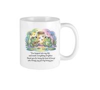TM THREADS Cute Frog Friendship Mug - Best Friend Gift Coffee Mug with Heartfelt Quote - Funny Cute Frog Cup for Friends - 11oz Ceramic Tea Mug