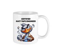 TM THREADS Funny Dad Mug - Certified Duct Tape Engineer Coffee Mug - DIY Handyman Gift for Dad - Novelty Father’s Day Tea Cup