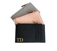 TM THREADS Personalised Card Holder, Monogram Card Holder, Initial Card Holder, Personalised Coin Purse, Gift for Her, Unique Gift, Vegan Friendly