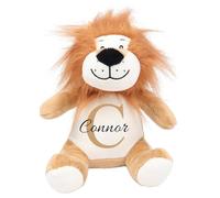 TM THREADS Personalised Lion Initial & Name Teddy, Soft Plushy, Personalised gift, Customisable Teddy, New Baby, Christening, Page Boy Gift