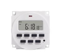 TM618N Power Supply 6V 12V 110V 220V 7 Days Weekly Programmable Digital Electronic Lighting Daily Timer 1Pcs(TM618N-2 220V)