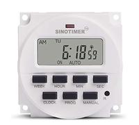 TM618sH Timer Switch 16A 220-240VAC 8 ON/OFF Programs Automatic Cycle Timing Swtich 60 Days Memory LCD Digital Display Timer Power Output (12VDC)