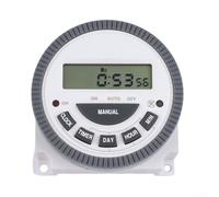 TM619 7-Day Programmable Digital Timer Switch, 16 On/Off Programs per Day, Repeating Weekly Cyclic Timing Controller with LCD Display for Business & Industrial(24V)