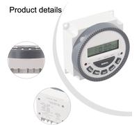 TM619 7-Day Programmable Digital Timer Switch, 16 On/Off Programs per Day with LCD Display and Memory Backup Battery, for 12V/24V/110V/220V AC Loads up to 16A
