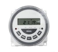 TM619 Digital Timer Switch, 7-Day Programmable Controller with LCD Display for Industrial and Home Appliance Control(12V)