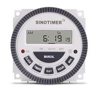 TM619 Timer Switch Digital LCD Power Timer Switch Weekly Programmable Thinner Model 16A 1NO+1NC (TM619-3 24V)