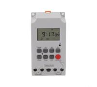 TM630S-2 Digital Timer Switch, 7-Day Programmable Time Controller with LCD Display, 30A 220V AC Relay for Streetlight, Water Heater, Air Conditioner and Industrial Equipment, White