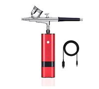 TM80 Portable Airbrush Kit Makeup Gun Machine in Multi-Functional Beauty Equipment Mini Air Compressor Precise Control(18cm)