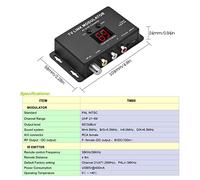 TM80 TV LINK Modulator AV to RF Converter Professional Quality Audio Video Signal Converter Sharing Digital Set Top Box DVR DVD AV Receiver for Home Theater System ABS Material