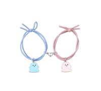 TMAOZW 2Pcs Set Braided Bracelet for Lovers Long Distance Heart Magnet Couple Bracelets suitable for Bracelet Birthday Gifts Party Favors(BR23Y0812-1)