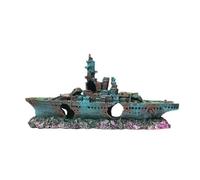 TMAOZW Aquarium Fish Tank Decorations Landscape Wreck Ship Vintage Resin Design Boat Suitable for Aquarium Accessories Home Decorations
