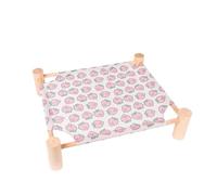 TMAOZW Pet Hammock Durable Cat Bed Four Seasons Universal Removable Dog Rabbit Pet House Supplies Suitable for Indoors On The Side On The Floor Garden(Peach)