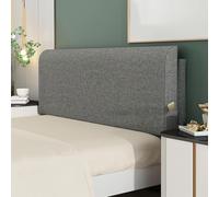 TMAPRUVG Linen Upholstered Headboard Pillow High Density Foam Backrest,Single/Double/Queen/King Size Headboard Back Support Cushion with Removable Cover (Dark Grey,150x60x10cm)
