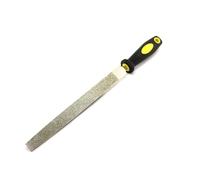 TMAX 10 Inch (25 cm) Long Diamond Coated Flat File Grit 60 Coarse, Diamond Coated Flat File Plastic Handle Hand Tools for Grinding on Glass, Stone, Marble, Rock, Bone
