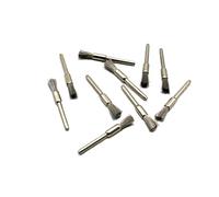 TMAX 10 pc Stainless Steel 1/4 Inch Pen Wire Brush #532 with 1/8 Inch Shank Compatible for Dremel and Other Rotary Tools