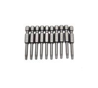TMAX 10 pc T15 Torx Star Head Screwdriver Bit Set, S2 Steel 6 Point T-15 Reduced Round Shaft Screwdriver Insert Bits Hex Shank