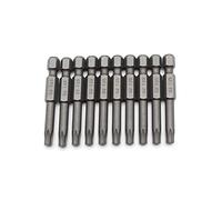 TMAX 10 Pieces T25 Torx Star Head Screwdriver Bit Set, S2 Steel 6 Point T-25 Reduced Round Shaft Screwdriver Insert Bits Hex Shank