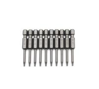 TMAX 10 Pieces T7 Torx Star Head Screwdriver Bit Set, S2 Steel 6 Point T-7 Reduced Round Shaft Screwdriver Insert Bits Hex Shank
