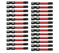 TMAX 25pc T30 Black Impact Torsion Screwdriver Insert Bit Torx Star 6 Point T-30, 2 Inch Long with 1/4 Inch Hex-Shank S2 Steel, CNC Machined Tips with Storage Box