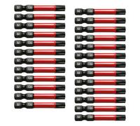 TMAX 25pc T35 Black Impact Torsion Screwdriver Insert Bit Torx Star 6 Point T-35, 2 Inch Long with 1/4 Inch Hex-Shank S2 Steel, CNC Machined Tips with Storage Box