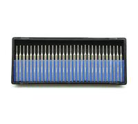 TMAX 30p 1/32" Grit 150 Medium Diamond Burrs Glass Drill Bit Set for Dremel