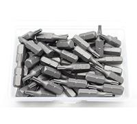 TMAX 50 pc T10 Torx Star 6 Point T-10 Screwdriver Impact Ready 1 Inch Length Insert Bits Hex Shank with Quick Release Slot