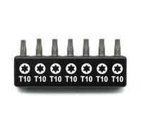 TMAX 7 pc T10 Torx Star 6 Point T-10 Screwdriver Impact Ready 1 Inch Length Insert Bits Hex Shank with Quick Release Slot