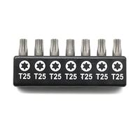 TMAX 7 pc T25 Torx Star 6 Point T-25 Screwdriver Impact Ready 1 Inch Length Insert Bits Hex Shank with Quick Release Slot