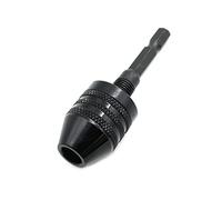 TMAX Black 1/4 Inch Hex Shank Keyless Chuck Adapter To Hold 1/32" to 1/4" (0.5mm to 6.5mm) Conventional or Microsize Drill Bit