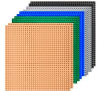TMBMLPP 10 Pack Classic Baseplates, 10x10 inch with 32x32 Studs Building Board Baseplates Compatible with All Major Brands, Classic Base Plate for Building Blocks - 5 Color