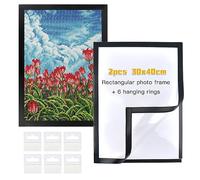 TMBMLPP 2PCS Diamond Painting Frames, 30x40cm Diamond Art Picture Frames, Black Photo Frame, for Poster, Photos, Frames for Pictures, Wall Picture Frames, Family Office Decor