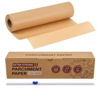 TMBMLPP Baking Paper Roll, 30CM x 80M Unbleached Parchment Paper, Greaseproof Paper Roll, Baking Paper Sheets for Oven Non Stick, Parchment Papers Sheets, for Baking Cooking Grilling Meat Pizza -Brown