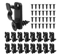 TMBMLPP Outdoor String Light Clips, 60pcs Black Q-Hanger Screw in Hooks, Outdoor String Light Clips Screw-in Hooks, Festoon Light Hooks, Outdoors Lights Hooks, for Fence Decorations Christmas Festival