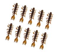 Tmboryuu 10pcs High Buoyancy Shrimp Soft Lures with Realistic Detailing and Curved Tail Artificial Baits for Freshwater Saltwater Fishing Baits