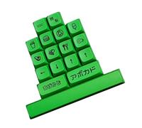 Tmboryuu 17Pieces PBTs Keycap XDA Profile DYE SUB Keycap for Cherries Switches Mechanical Keyboard 61 SK61 TKL87 108 PBTs Dye Sublimation Keycaps