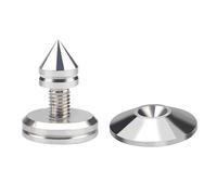 Tmboryuu 1Set Silver Music Box Isolation Spikes Metal Feet Pad Set For HiFi Speakers And Subwoofers