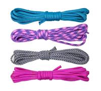 Tmboryuu 4Pcs 4mm Paracord Rope String 3meter / 9.84ft Long Each for Keychain Bracelets Jewelry Making Outdoor Gear Accessories Bracelets Cord