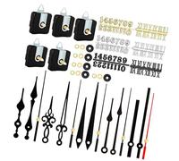 Tmboryuu 5Pieces Quiet Quartzs Clock Movement Mechanism Kits With Hands And Numerals Battery Operated For Wall Repair Parts Movement Replacement