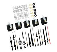 Tmboryuu 5Pieces Quiet Quartzs Clock Movement Mechanism Kits With Hands And Numerals Battery Operated For Wall Repair Parts Movement Replacement