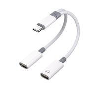 Tmboryuu 60W to 3.5mm Converter PD Charging HiFi Output Nylon Multi-Device Compatibility HiFi Sound USB C Fast Chargers Adapters