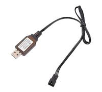 Tmboryuu 7.4 V Balance Charging Cable with USB-a Input and SM3P Plug | USB-a Power Input, LED Charging Indicators, Computer Port and Portable USB Source or Power Adapter Options