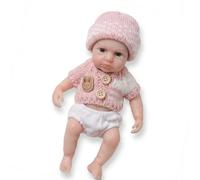 Tmboryuu 8Inch Baby Dolls with Eyes Opened Design and Flexible Limb for Easy Cleaning Infant Sensory Play Kids Parenting Game Like Toddler Doll