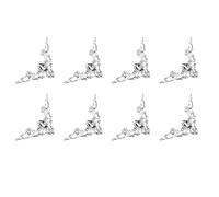 Tmboryuu 8Pieces Metal Book Corner Guards for Beauty and Durability Simple Quick Application Suitable for Students Teachers Decorative Corners