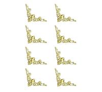 Tmboryuu 8Pieces Metal Book Corner Guards for Beauty and Durability Simple Quick Application Suitable for Students Teachers Decorative Corners