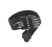 Tmboryuu 9Pin Male to 10Pin Female USB Extension Cable for Desktop Internal Connection 12cm Length Enhances Management and Organization Extension Organizers Fan